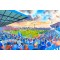 Goldstone Ground Stadium Fine Art Glass Coasters - Brighton & Hove Albion FC